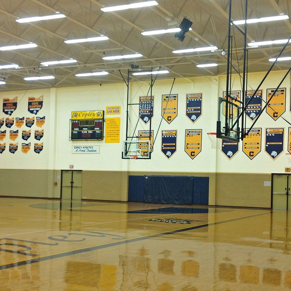 copley high school championship gym banners and die cuts