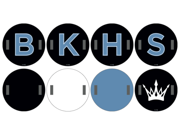 BKSH round cheer signs with handles