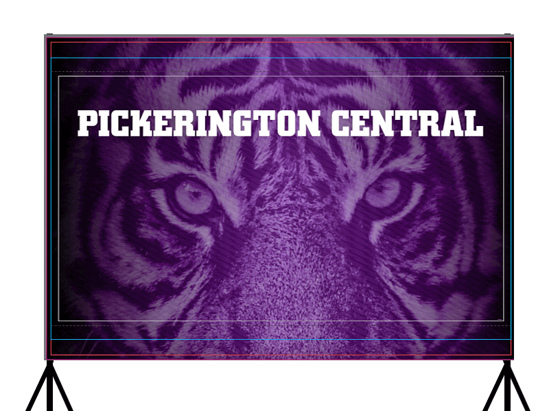 Pickerington Central Tiger  tiger backdrop for signing day photos