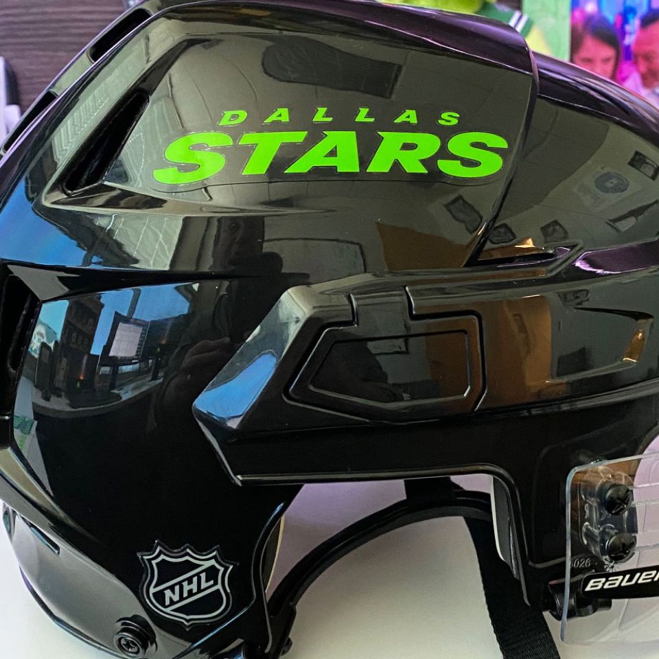 dallas stars hockey helmet decals