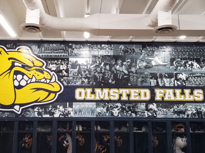 olmsted falls lockerroom custom wall wrap