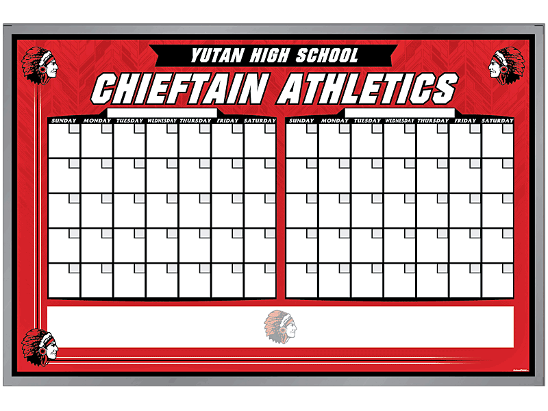 yutan high school athletic calendar board