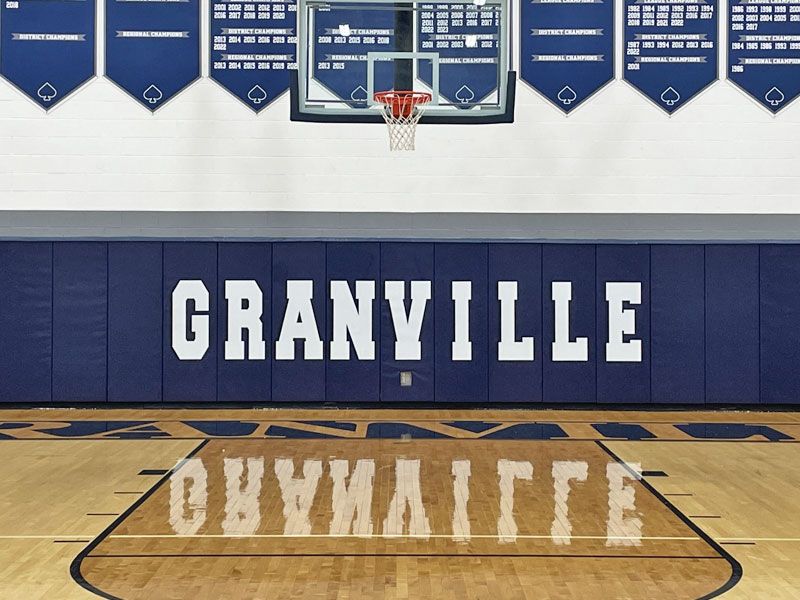 Granville custom wall pads in their gym