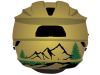 adirondak suny mountain back and neck lacrosse decals gold helmet