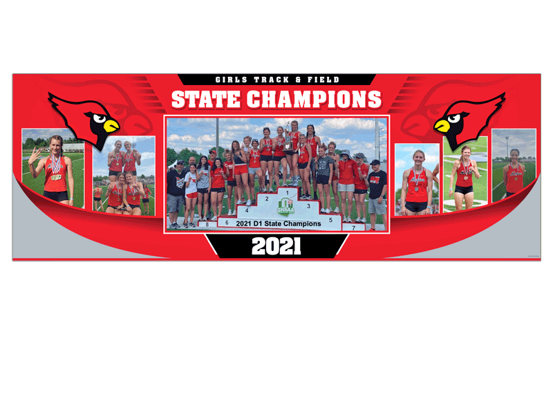 2021 track state champions photo banner