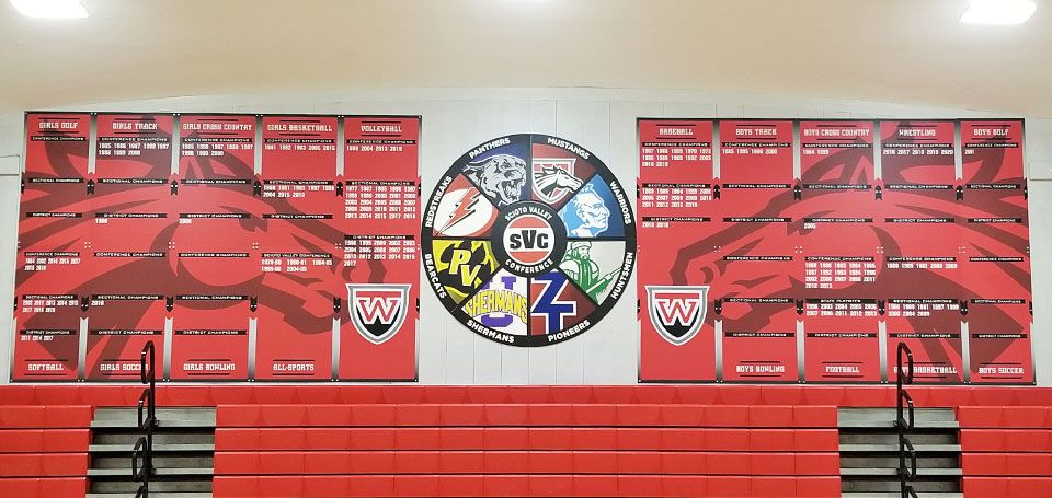 westfall high school add a year mural wall and conference disc