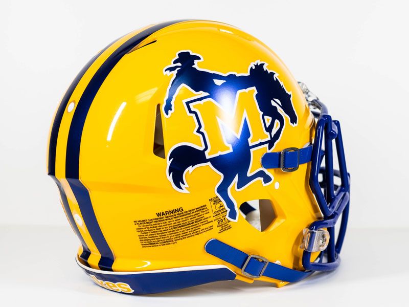 mcneese state football helmet oversized decal and stripe