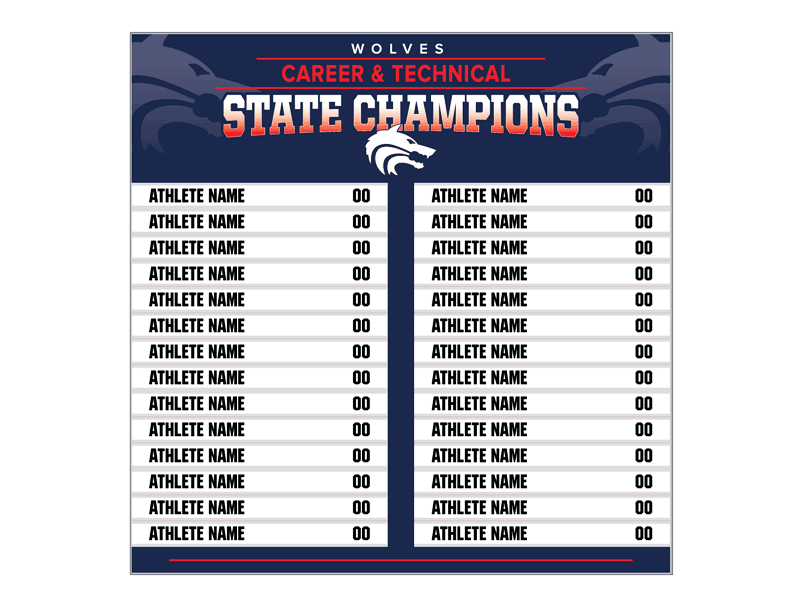 state champions roster board