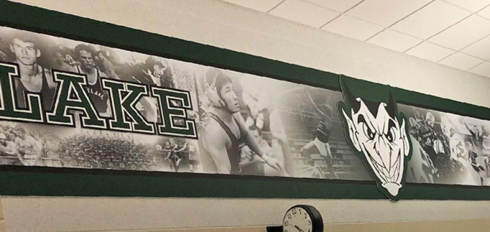 westlake high school graphic wall project
