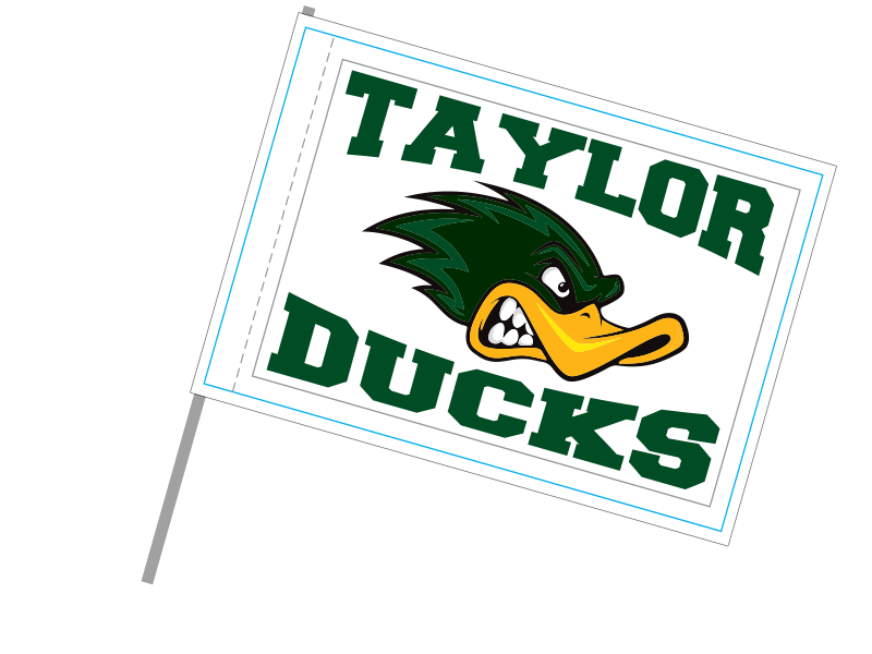 taylor ducks field runner flag