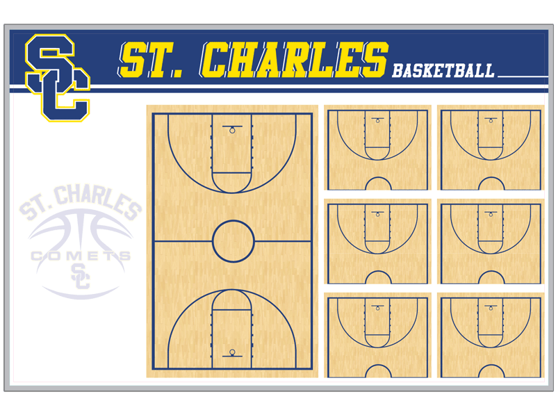 st charles multiple basketball court board