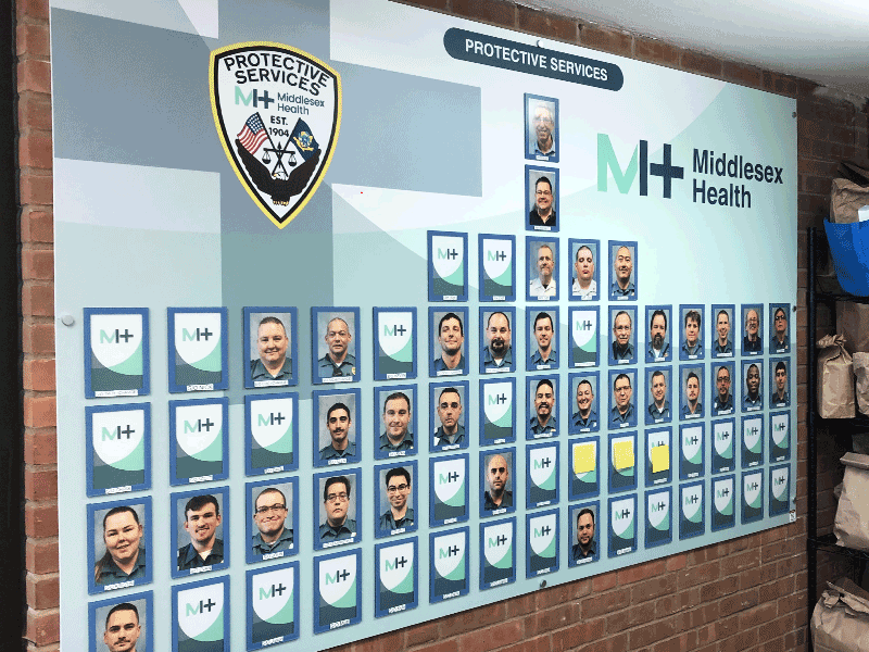 protective services employee photo board