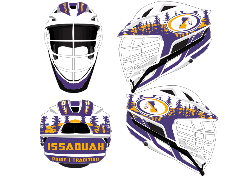 lacrosse helmet wrap issaquah forest design