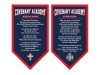 alma matter and fight song pennant shaped banners