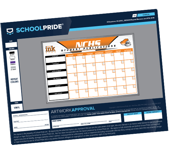 schoolpride® calendar board proof