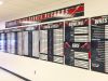 Easy Change record board hallway with custom header multiple sports