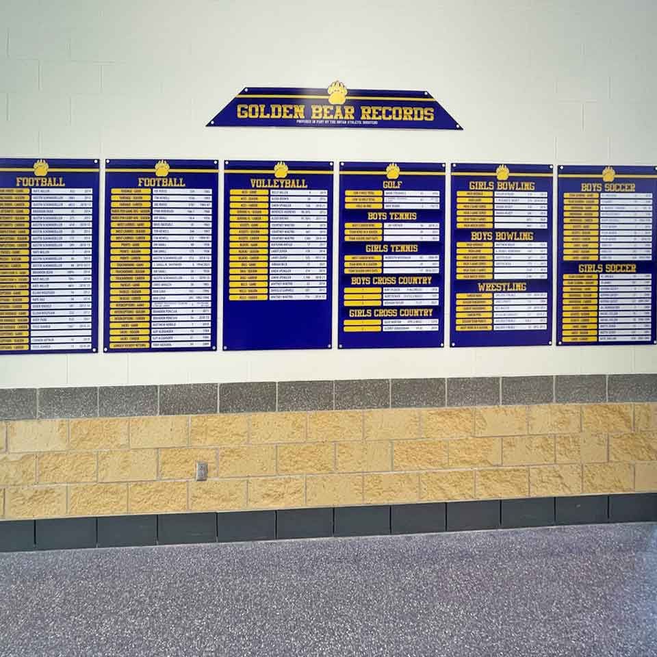 easy change record boards bryan high school