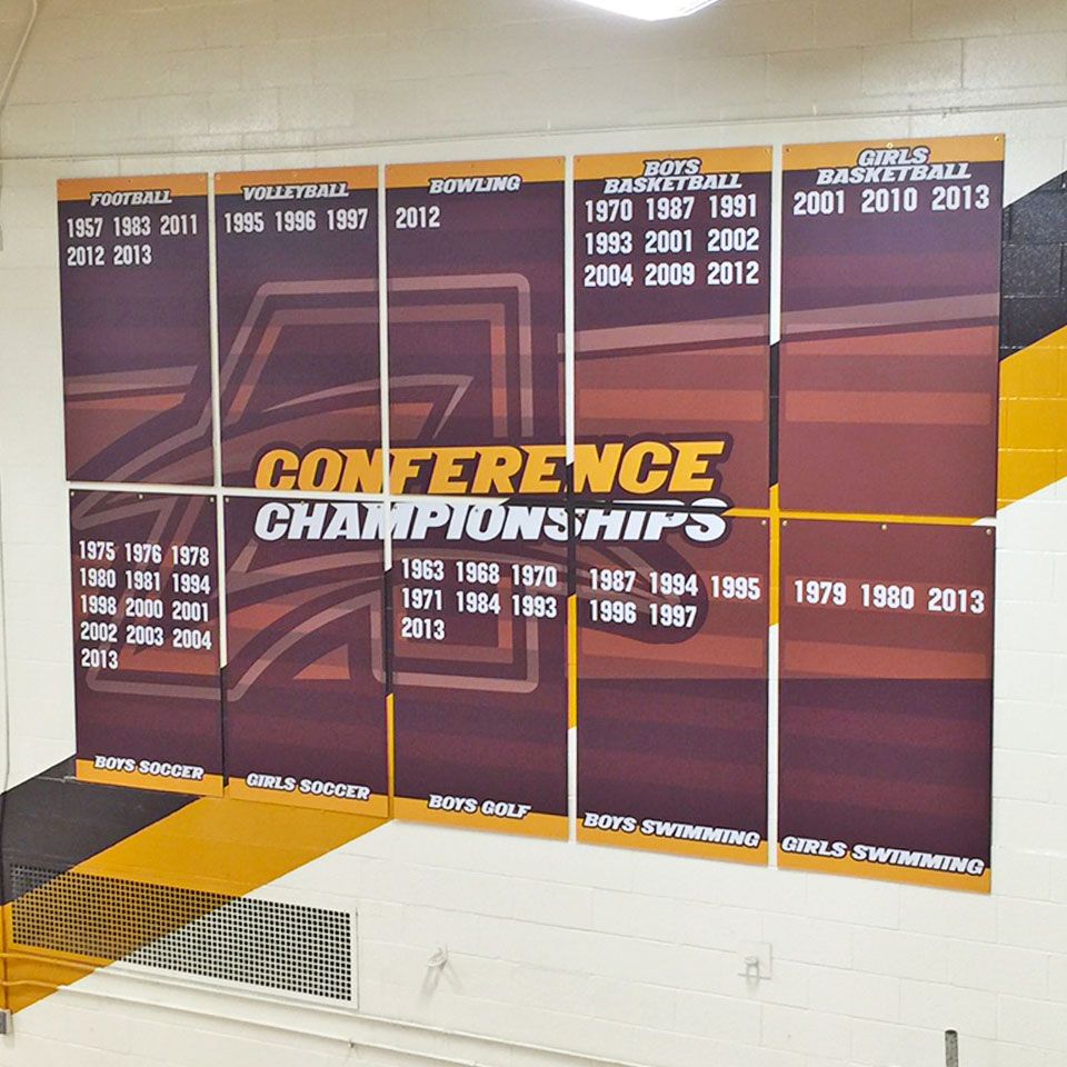brush arcs add a year mural wall conference championships