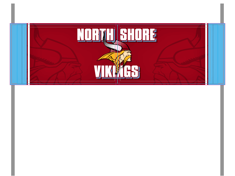 north shore vikings breakaway banner