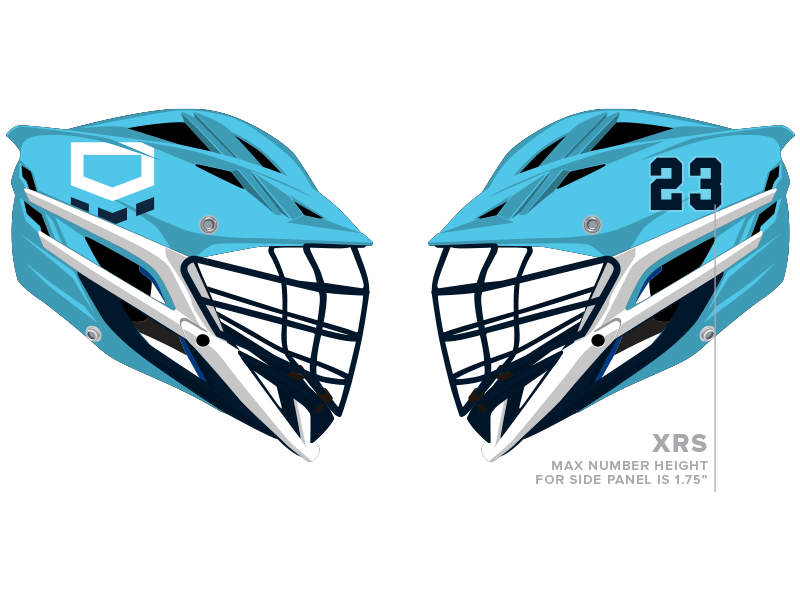 schoolpride® lacrosse helmet with max number height