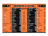 high school swimming and diving record board