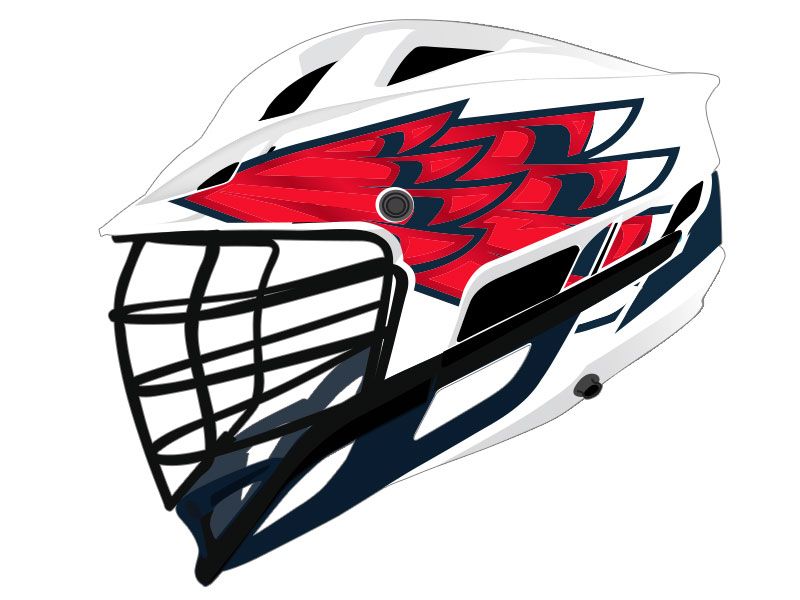 lacrosse helmet wing multi panel white helmet