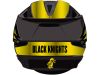 black knights back and neck lacrosse decals black helmet