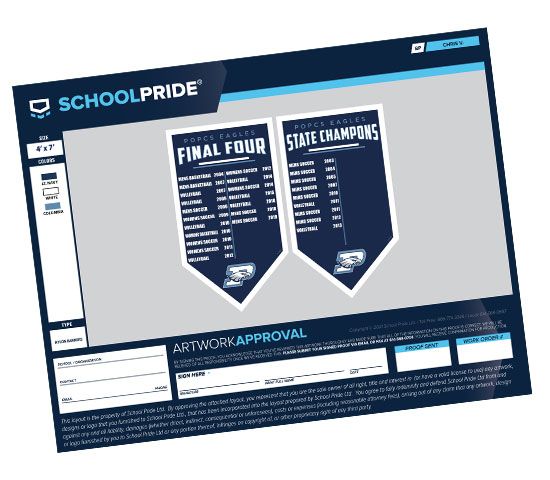 SchoolPride® add a name banner layout 