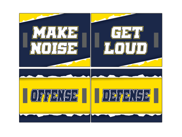 make noise get loud cheer signs with handles