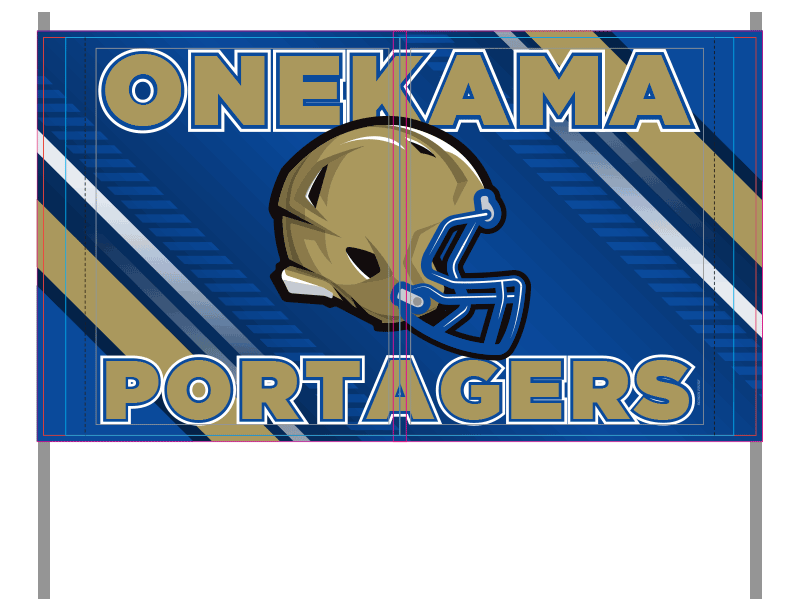 onekama portagers run through banner