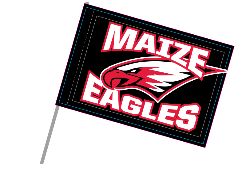 Maize eagles runner flag