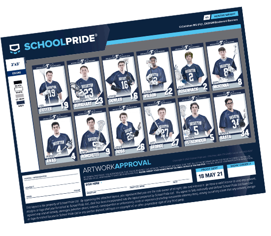 schoolpride® lacrosse photo banners artwork proof
