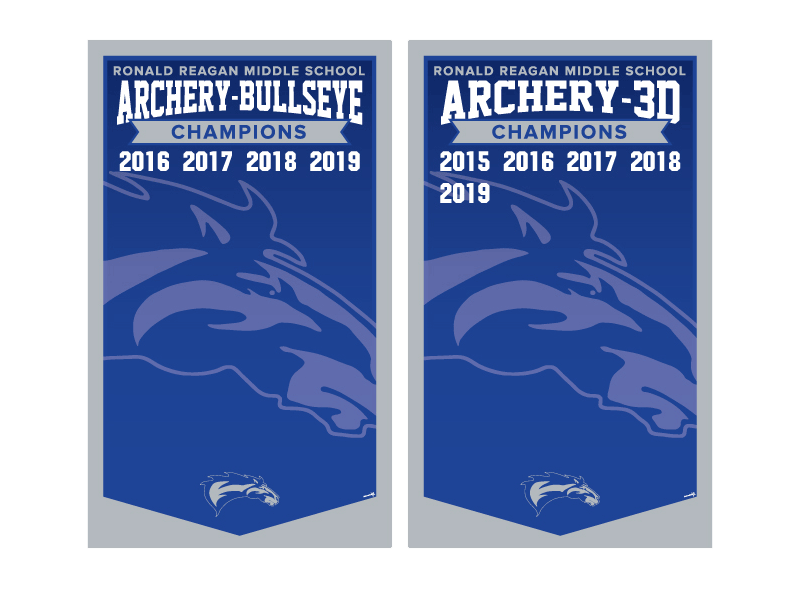 ronald reagan high school add a year banners for archery