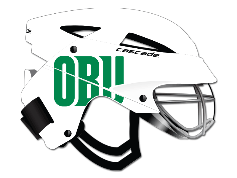 lacrosse helmet cascade lx obu green decal