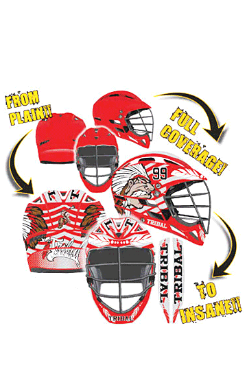 schoolpride® lacrosse wraps full coverage, from plain to insane