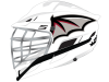 bat lacrosse helmet wing multi panel white helmet