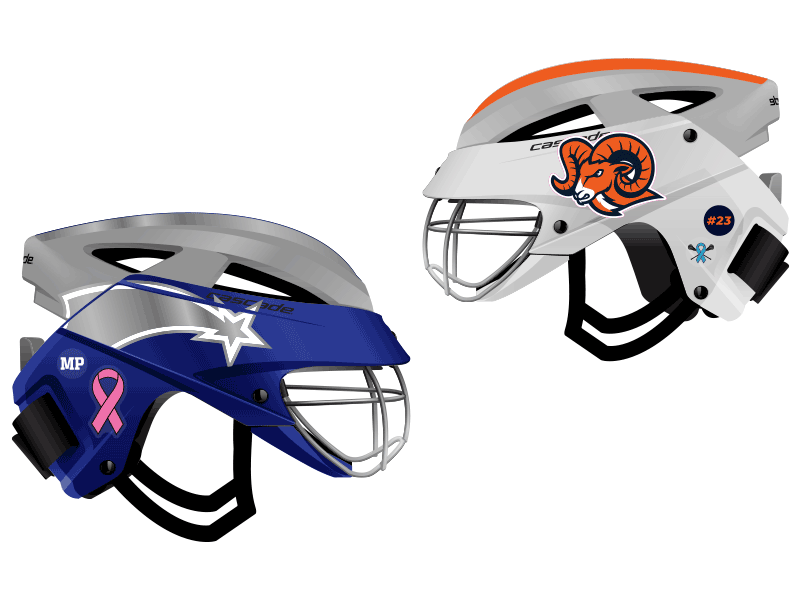 Personalized football helmet ribbons