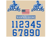 lancers hockey helmet decal kits with side decals numbers name strip and american flag