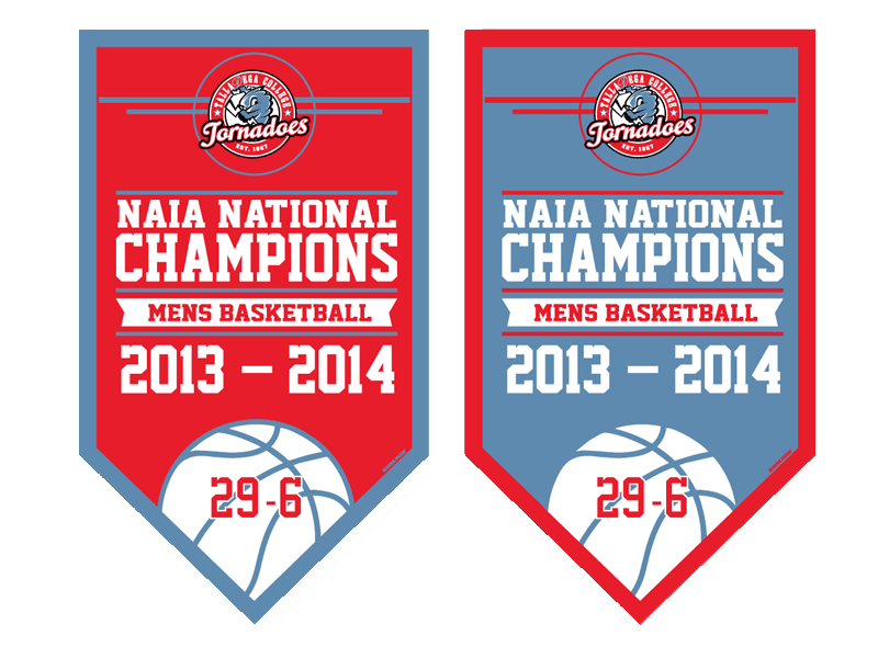 NAIA Basketball National Champions Banners 